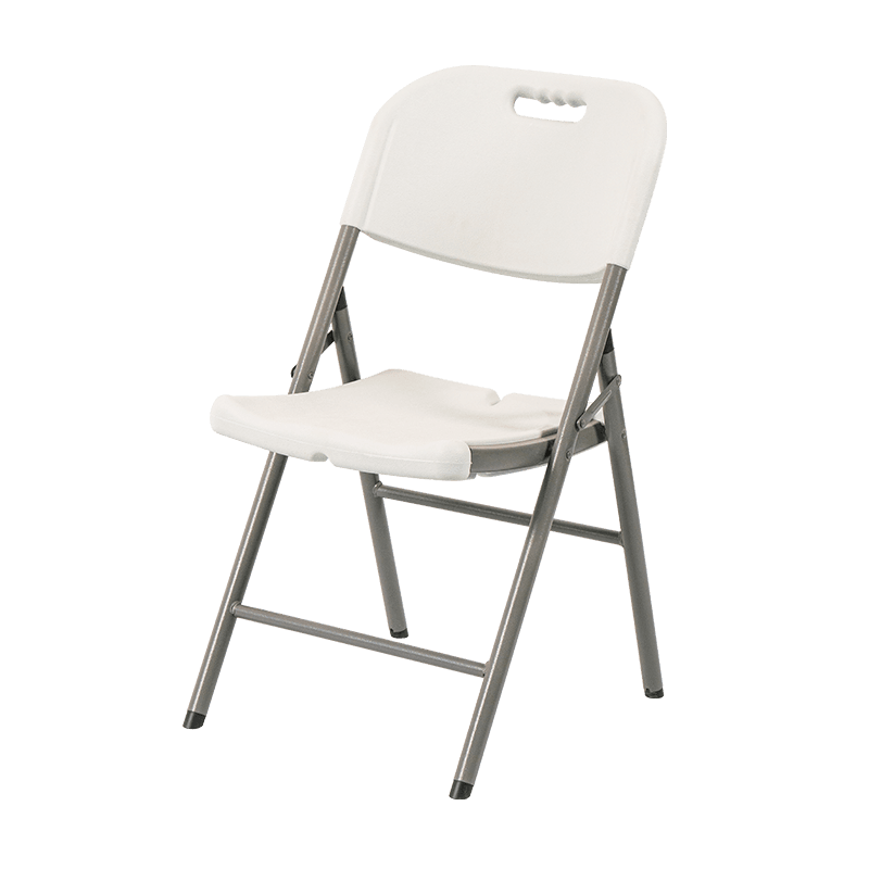 Chaise pliante empilable en plastique blanc