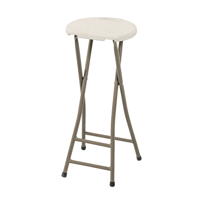 Tabouret de camping pliable à poignée grise