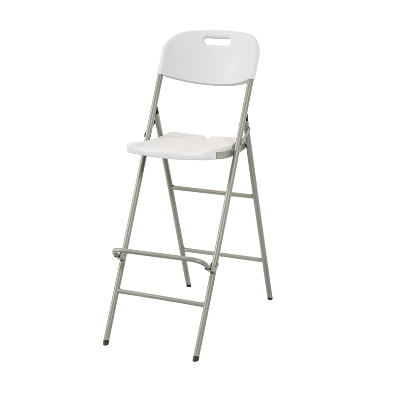 Chaise pliante de hauteur de bar avec dossier